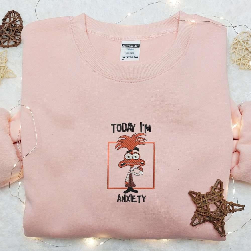 Today Im Anxiety Inside Out Box Team Embroidered Shirt Inspired Movie Shirt Best Gift Idea For Family