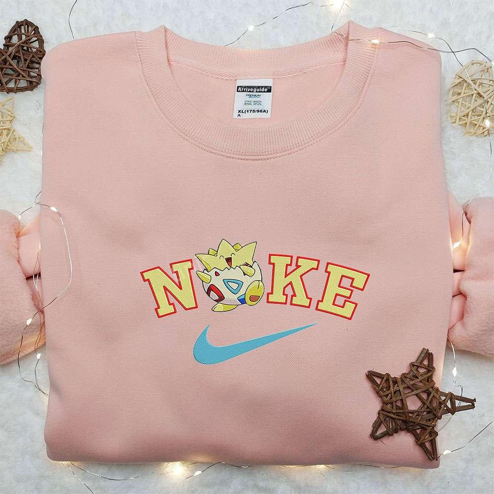 Togepi x Nike Anime Embroidered Hoodie Pokemon Embroidered Shirt Nike Inspired Embroidered Shirt 2