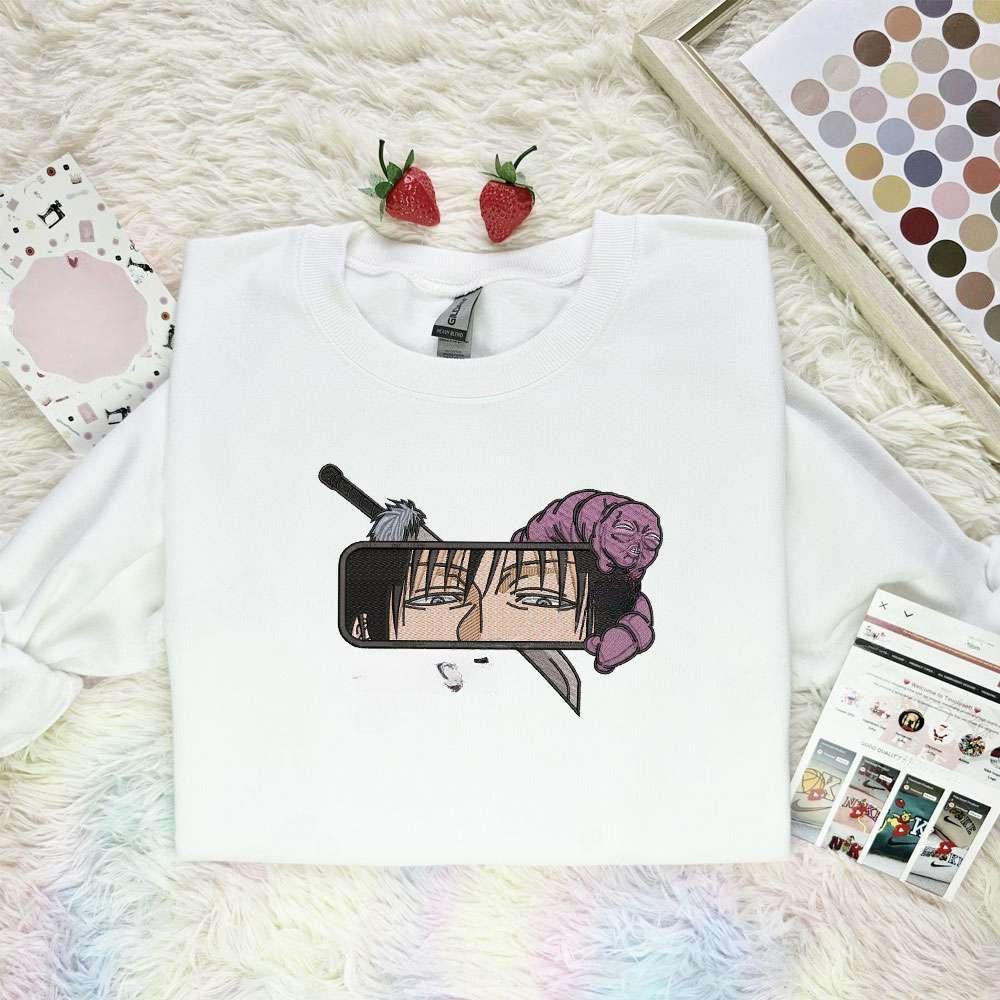 Toji Eyes Jujutsu Kaisen Anime Embroidered Shirt , Anime Embroidered T-shirt Sweatshirt Hoodie, Inspired Anime Movie, Best Gift for Anime Fans