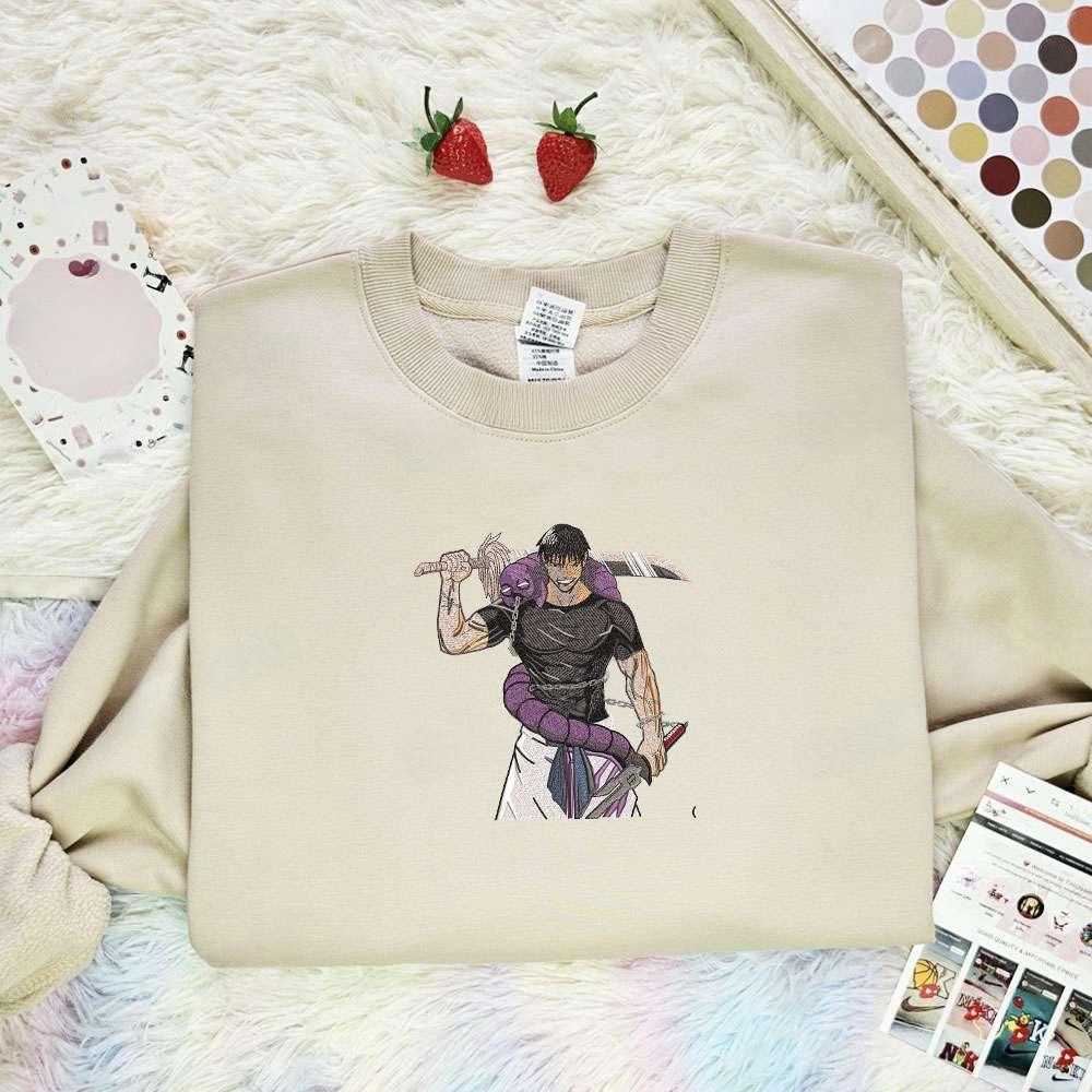 Toji Fushiguro Jujutsu Kaisen Anime Embroidered Shirt , Anime Embroidered T-shirt Sweatshirt Hoodie, Inspired Anime Movie, Best Gift for Anime Fans