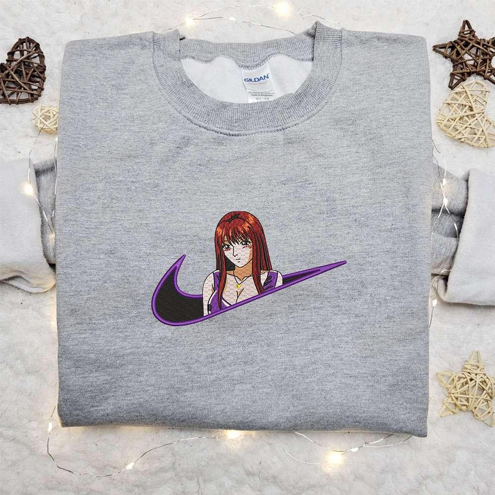 Tomoko Nomura x Nike Anime Embroidered Sweatshirt Nike Inspired Embroidered Hoodie Best Birthday Gift Ideas