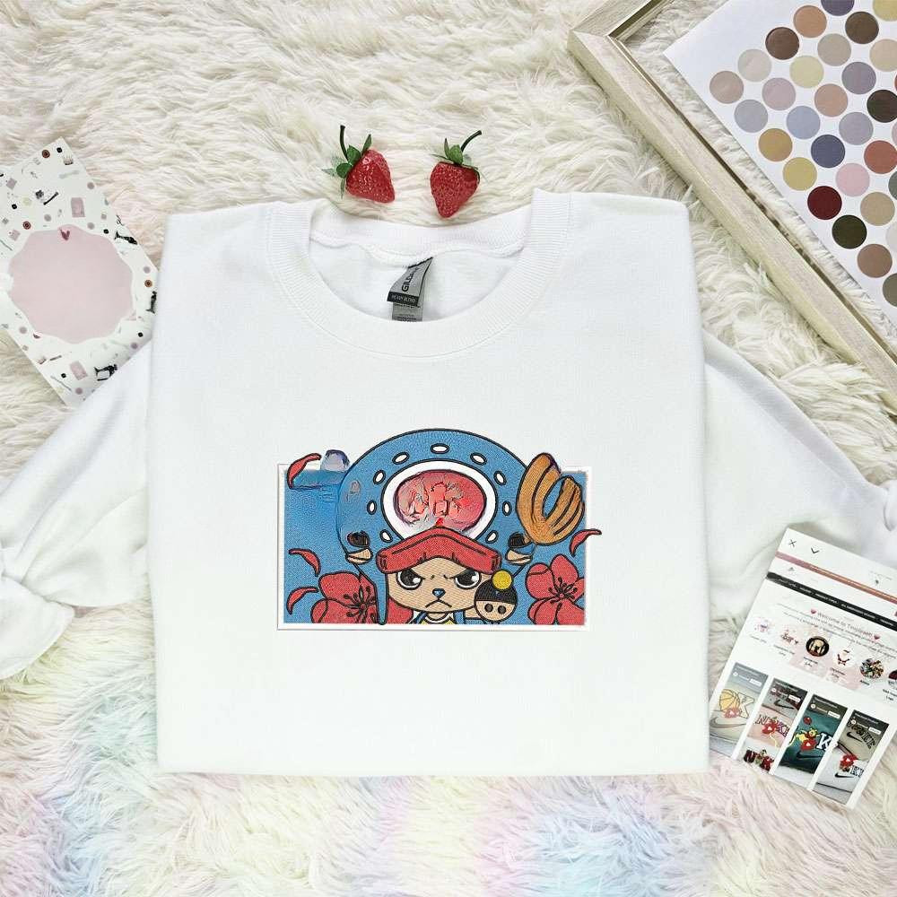 Tony Tony Chopper One Piece Anime Embroidered Shirt , Anime Embroidered T-shirt Sweatshirt Hoodie, Inspired Anime Movie, Best Gift for Anime Fans