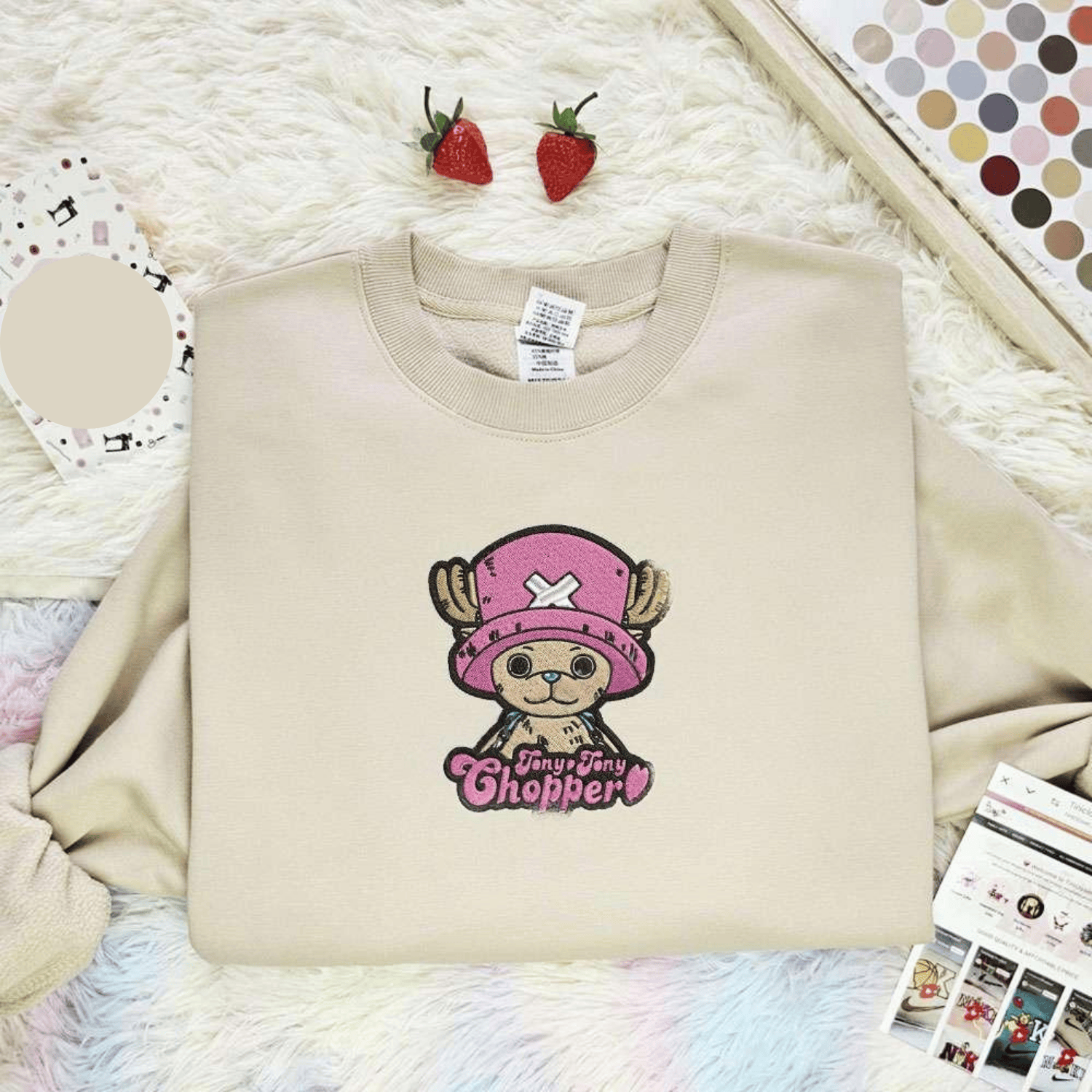Tony Tony Chopper One Piece Anime Embroidered Shirt, Inspired Anime Movie, Best Gift for Anime Fans