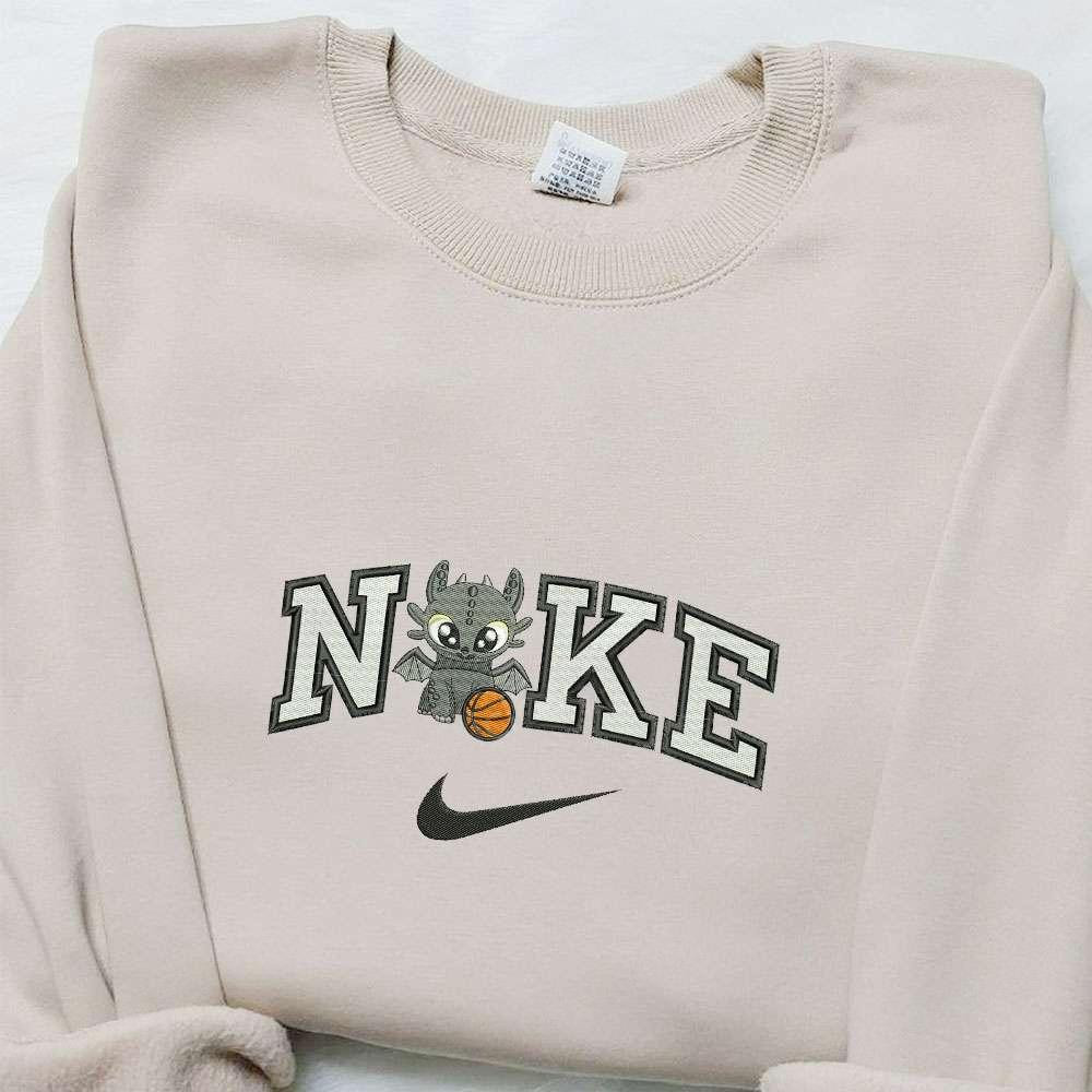 Toothless Basketball Cartoon Sports Embroidered Shirt
