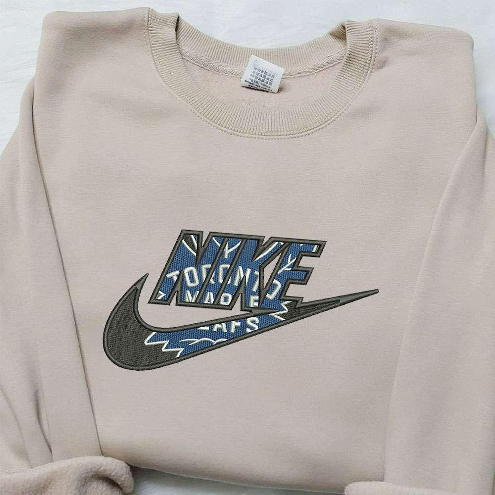 Toronto Raptors x Nike Embroidered Hoodie NBA Sport Team Embroidered Shirt Nike Inspired Embroidered Shirt