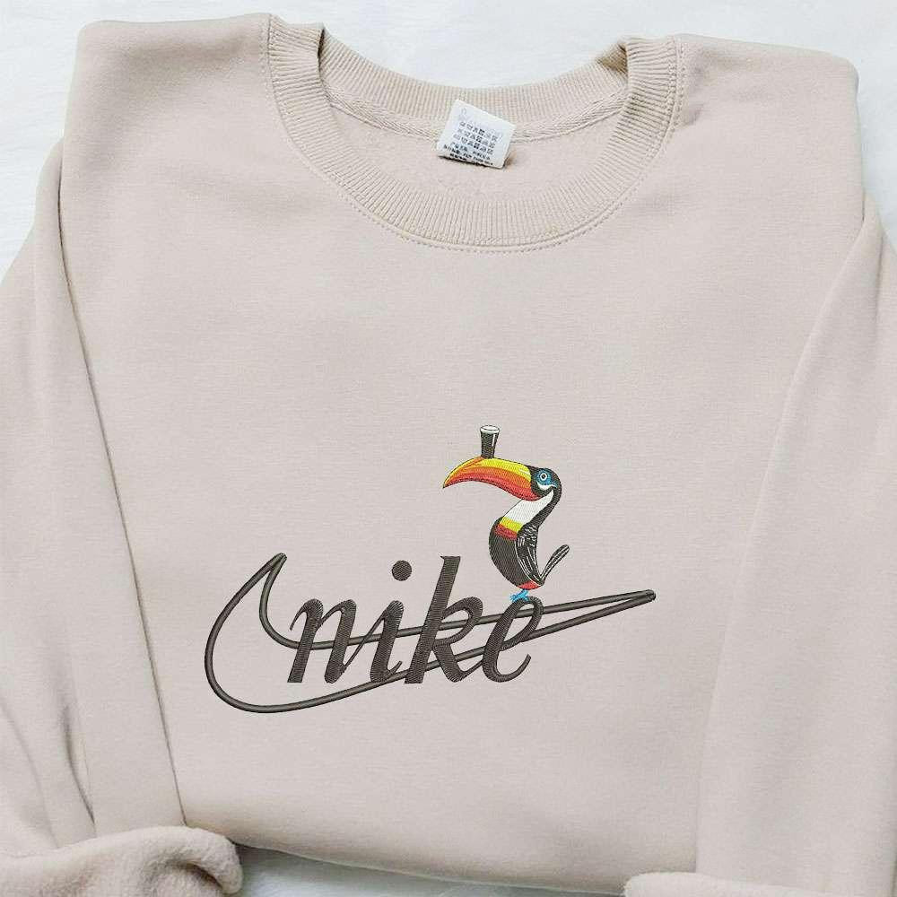 Toucans Bird x Nike Embroidered Shirt Animal Embroidered Shirt Nike Inspired Embroidered Shirt