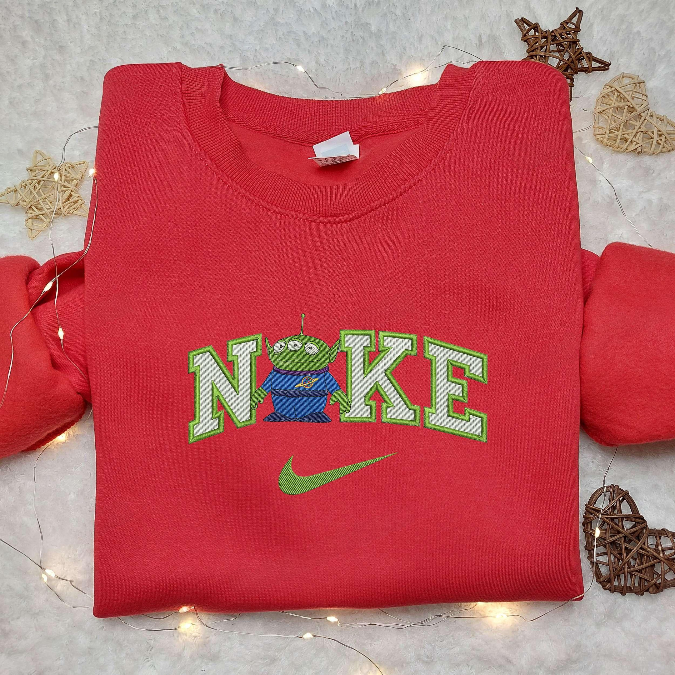 Toy Story Alien x Nike Embroidered Shirt Disneyland Family Shirts Nike Inspired Embroidered Hoodie