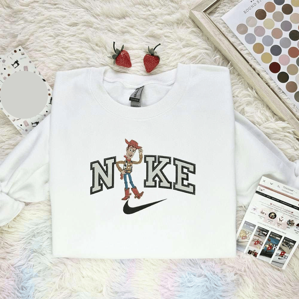 Toy Story Woody X Nike Embroidered Shirt Disney Characters Embroidered Hoodie