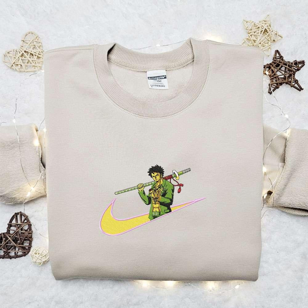 Trafalgar D Water Law x Nike Embroidered Sweatshirt One Piece Anime Embroidered Shirt The Best Gift