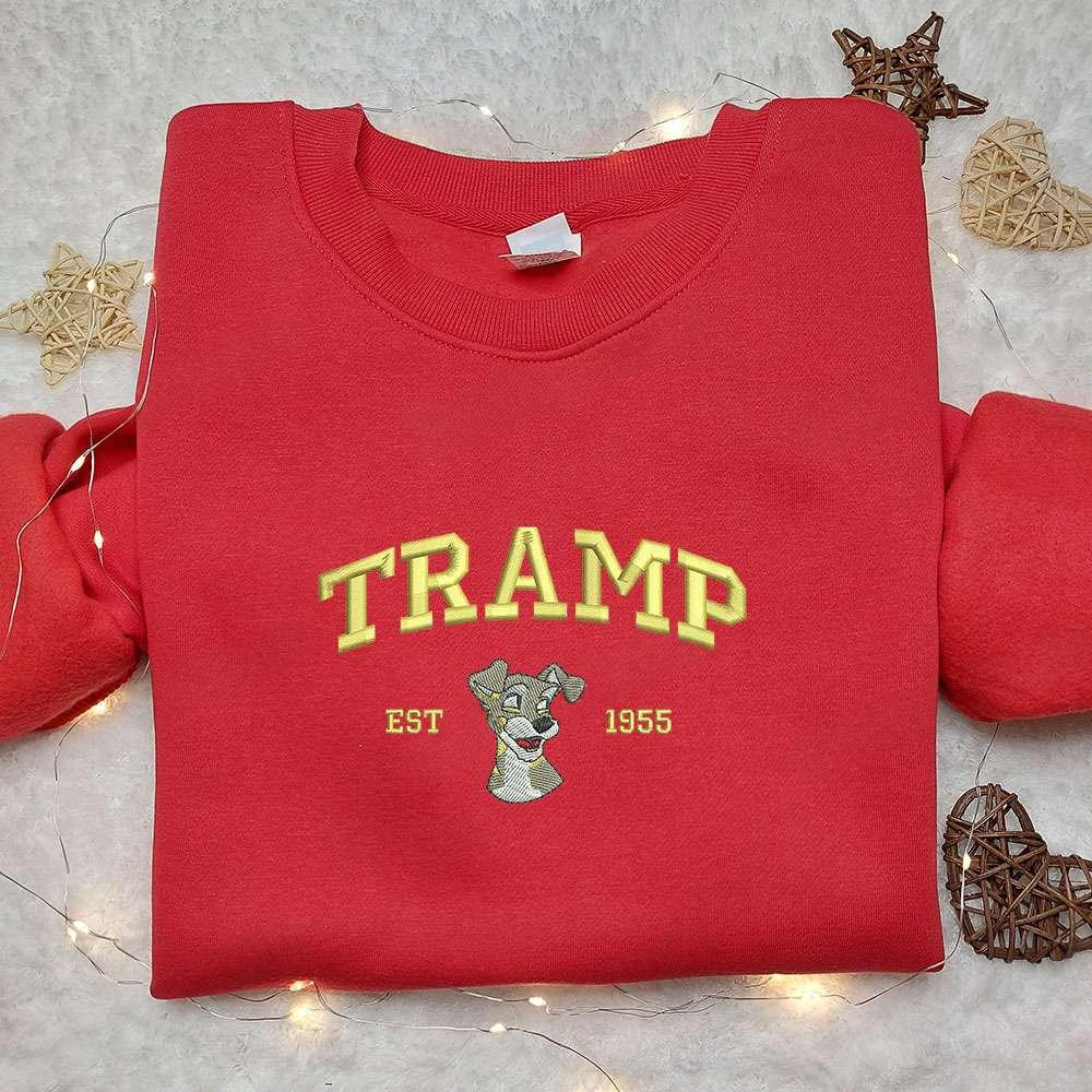 Tramp Est 955 Embroidered Shirt Disney Characters Embroidered Hoodie Best Cartoon Gift