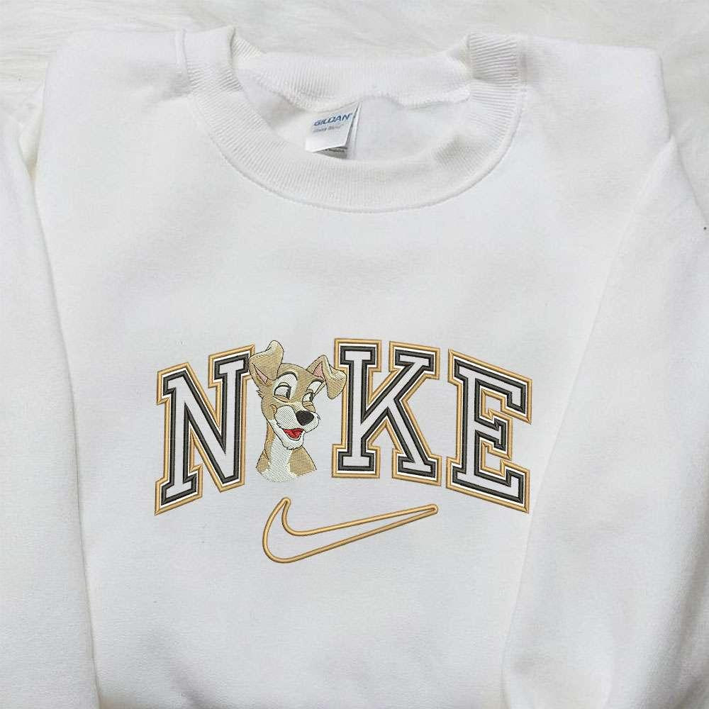 Tramp x Nike Embroidered Shirt Lady And The Tramp Embroidered Shirt Custom Nike Embroidered Shirt