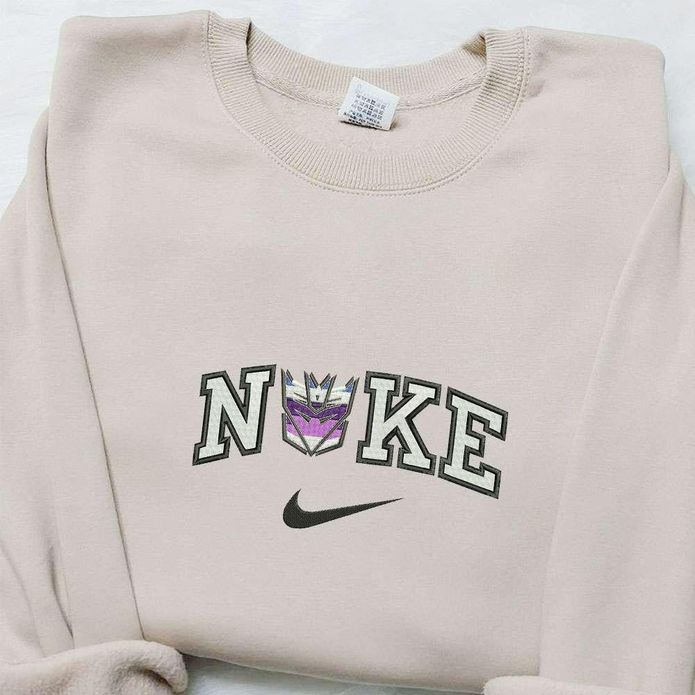 Transformer Logo x Nike Embroidered Shirt Movie Embroidered Hoodie Nike Inspired Embroidered Sweatshirt