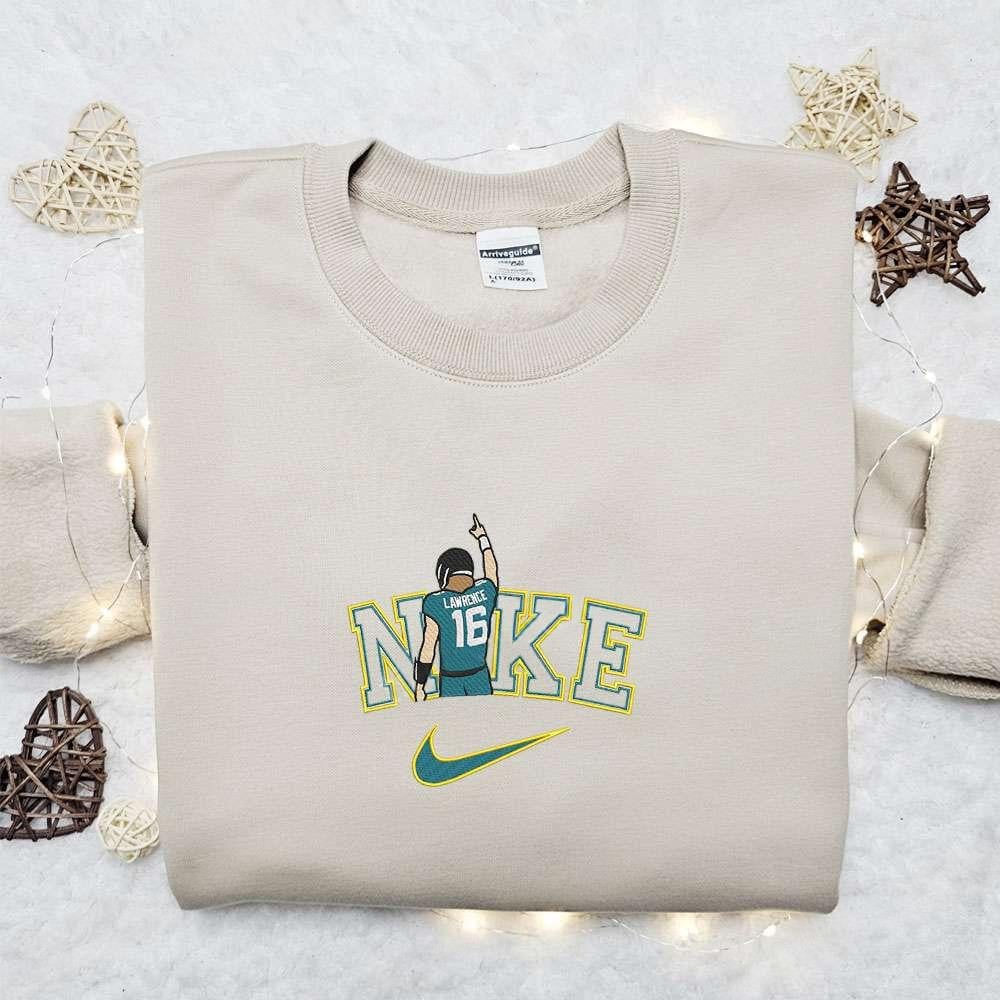 Trevor Lawrence x Nike Embroidered Shirt NFL Sports Embroidered Hoodie Best Fandom Gift Ideas