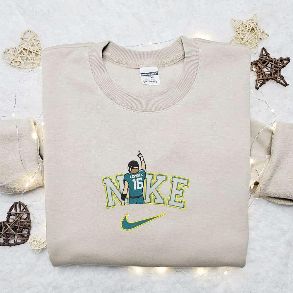 Trevor Lawrence x Nike Embroidered Shirt NFL Sports Embroidered Hoodie Best Fandom Gift Ideas