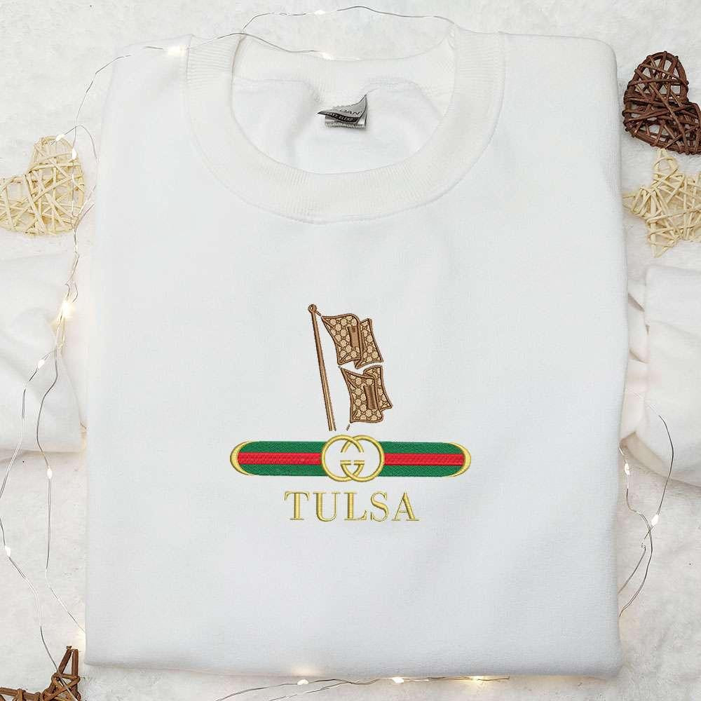 Tulsa Golden Hurricane x Gucci Embroidered Shirt NCAA Sports Embroidered Hoodie Best Gift Idea