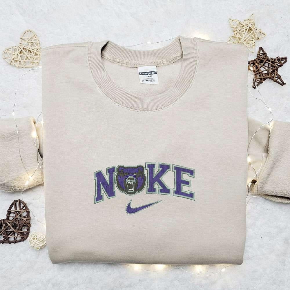 UCA Bears x Nike Embroidered Shirt NFL Sports Embroidered Hoodie Best Fandom Gift Ideas