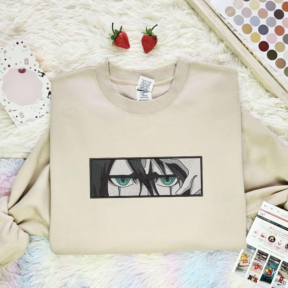 Ulquiorra Cifer Eyes Bleach Anime Embroidered Shirt , Anime Embroidered T-shirt Sweatshirt Hoodie, Inspired Anime Movie, Best Gift for Anime Fans