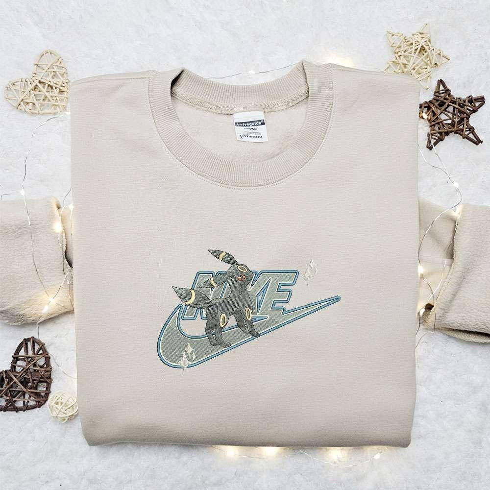 Umbreon Pokemon Anime Embroidered Shirt , Anime Embroidered T-shirt Sweatshirt Hoodie, Inspired Anime Movie, Best Gift for Anime Fans