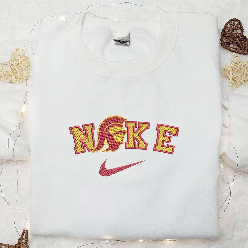 USC Trojans x Nike Embroidered Shirt NCAA Sports Embroidered Hoodie Best Gift Idea
