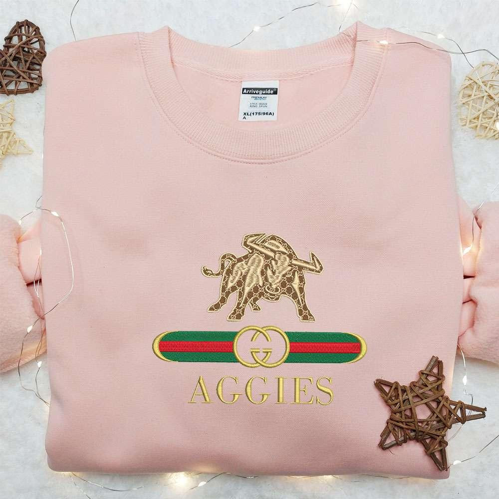 Utah State Aggies x Gucci Embroidered Shirt NCAA Sports Embroidered Hoodie Best Gift Idea