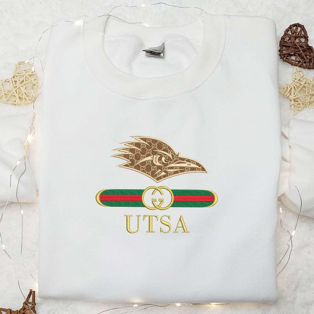 UTSA Roadrunners x Gucci Embroidered Shirt NCAA Sports Embroidered Hoodie Best Gift Idea