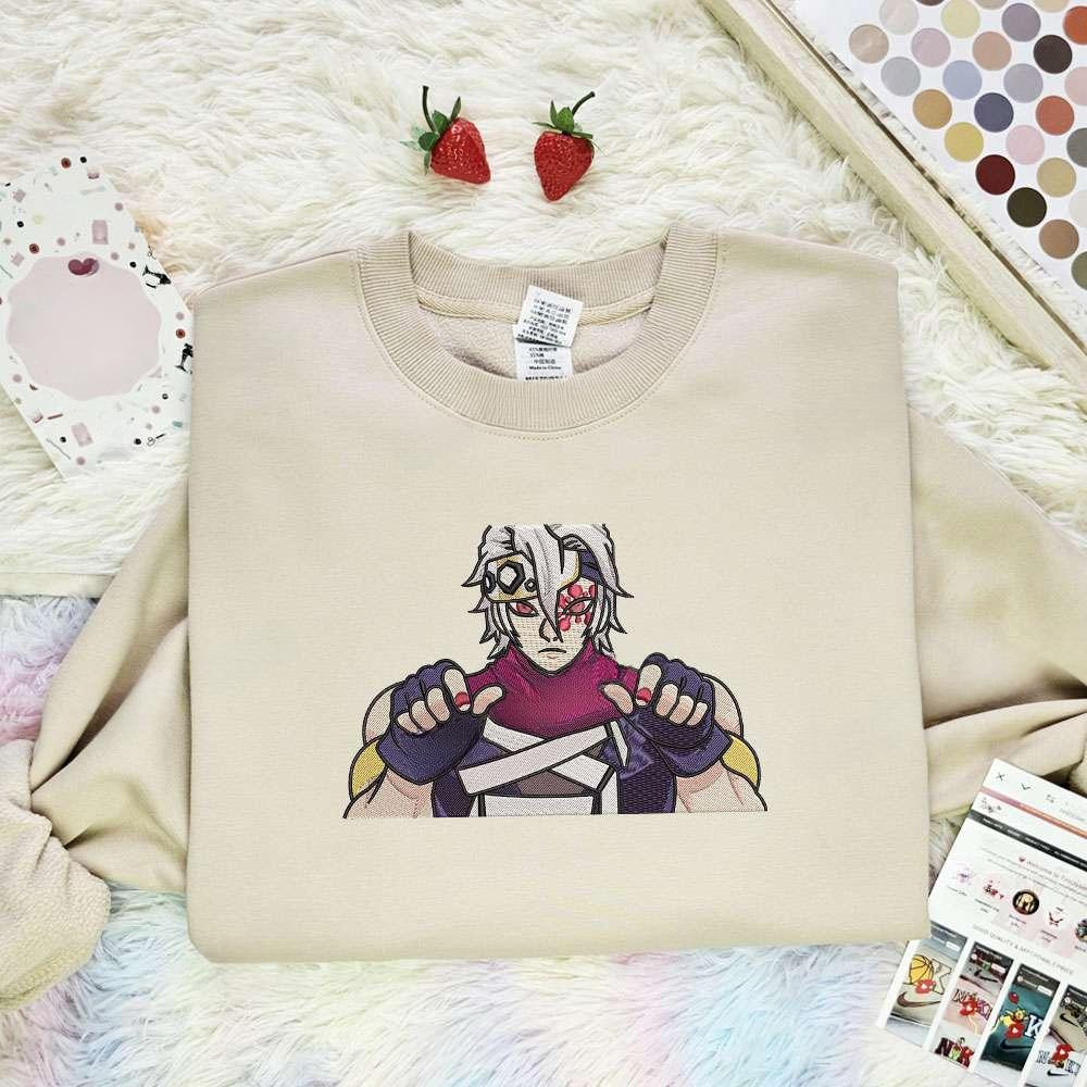Uzui Tengen Kimetsu No Yaiba Anime Embroidered Shirt , Anime Embroidered T-shirt Sweatshirt Hoodie, Inspired Anime Movie, Best Gift for Anime Fans