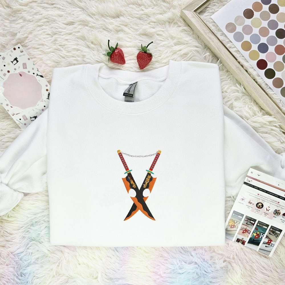 Uzui Tengen Swords Demon Slayer Anime , Anime Embroidered T-shirt Sweatshirt Hoodie, Inspired Anime Movie, Best Gift for Anime Fans