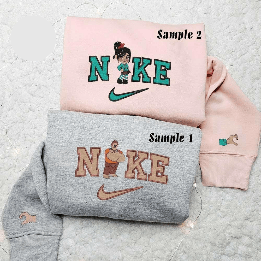 Vanellope And Ralph Embroidered Couples Shirts