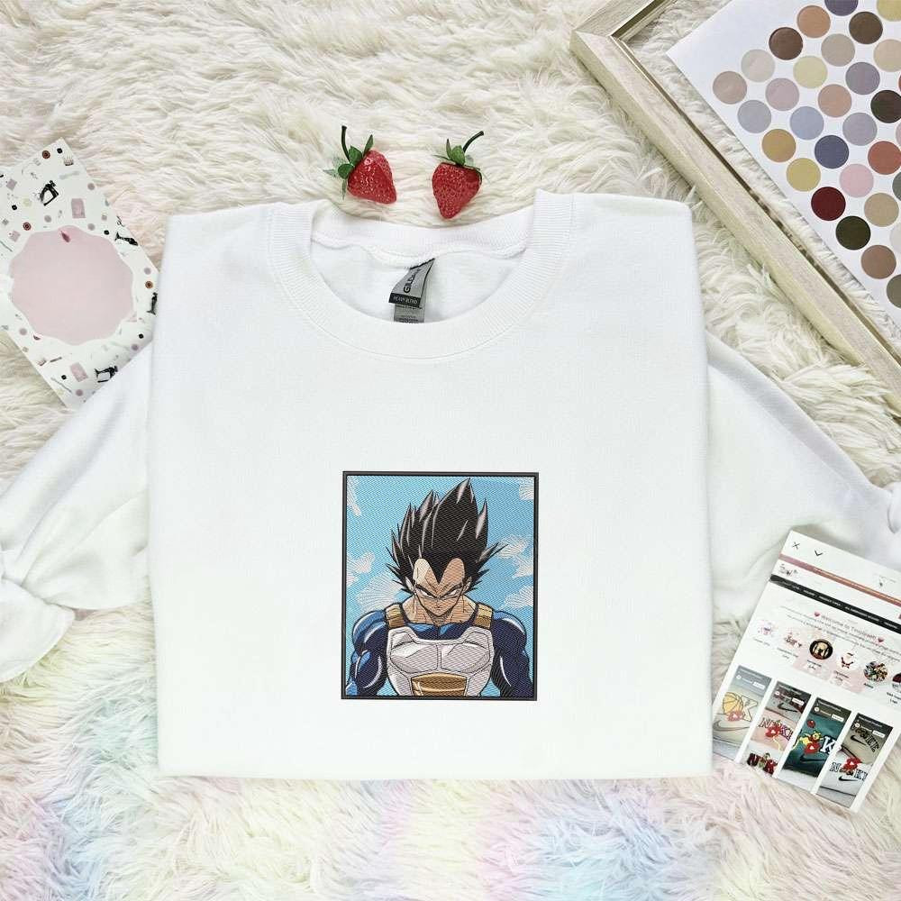 Vegeta Dragon Ball Anime , Anime Embroidered T-shirt Sweatshirt Hoodie, Inspired Anime Movie, Best Gift for Anime Fans