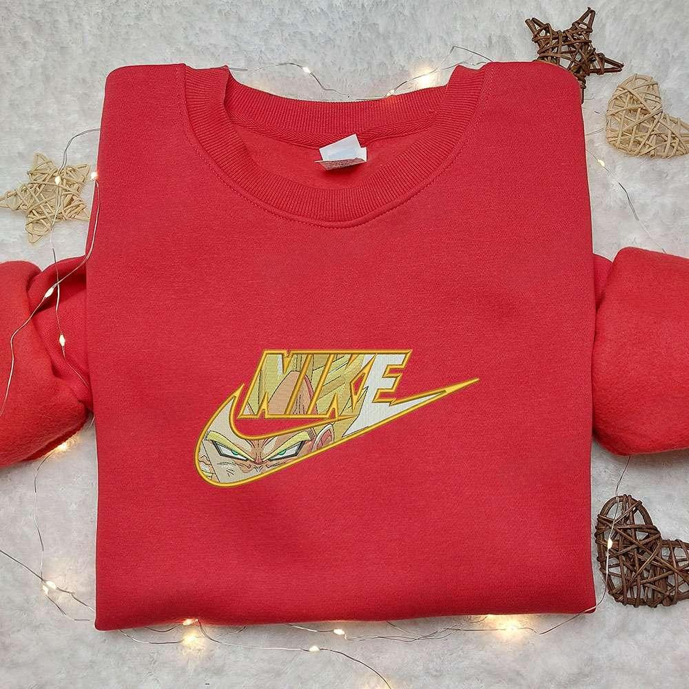 Vegeta Super Saiyan 2 x Nike Anime Embroidered Shirt Dragon Ball Embroidered Shirt Nike Inspired Embroidered Shirt