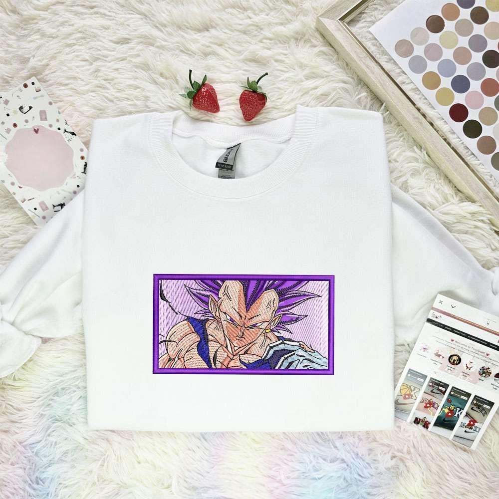 Vegeta Ultra Ego Dragon Ball Anime , Anime Embroidered T-shirt Sweatshirt Hoodie, Inspired Anime Movie, Best Gift for Anime Fans