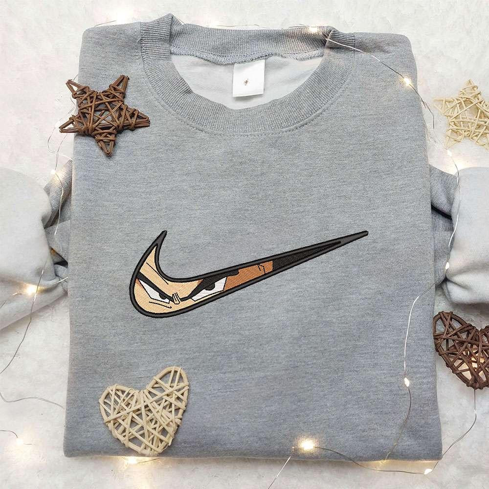 Vegeta X Nike Swoosh Anime , Anime Embroidered T-shirt Sweatshirt Hoodie, Inspired Anime Movie, Best Gift for Anime Fans