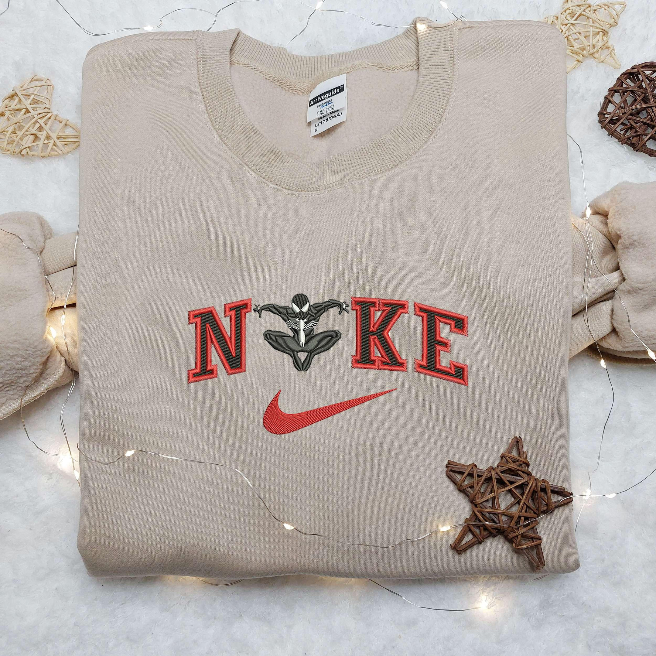 Venom x Nike Embroidered Shirt Custom Nike Embroidered Shirt Marvel Venom Embroidered Shirt 1