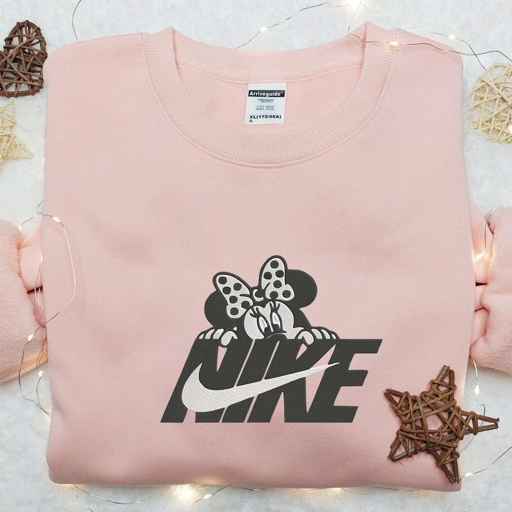 Vintage Minnie Mouse x Nike Embroidered Sweatshirt Walt Disney Embroidered Shirt The Best Gift