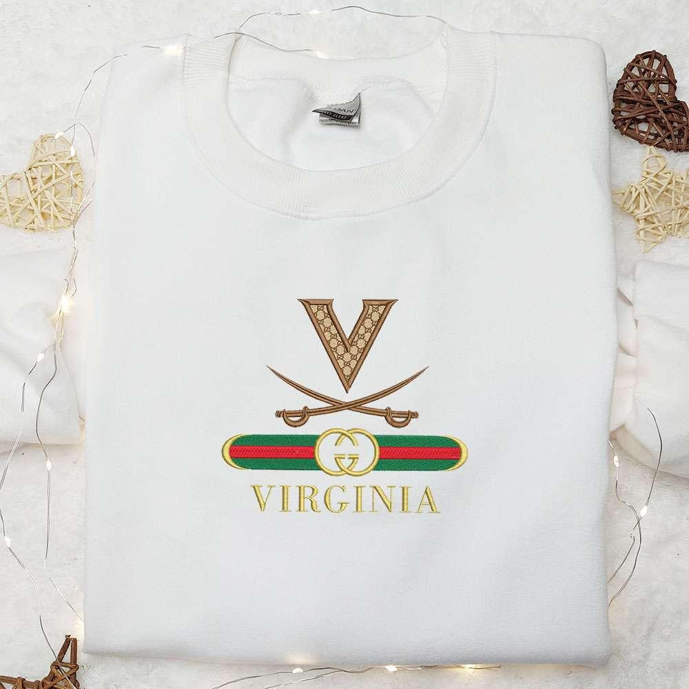 Virginia Cavaliers x Gucci Embroidered Shirt NCAA Sports Embroidered Hoodie Best Gift Idea