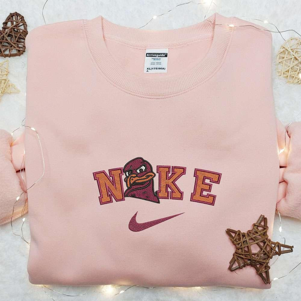 Virginia Tech Hokes x Nike Embroidered Shirt NCAA Sports Embroidered Hoodie Best Gift Idea