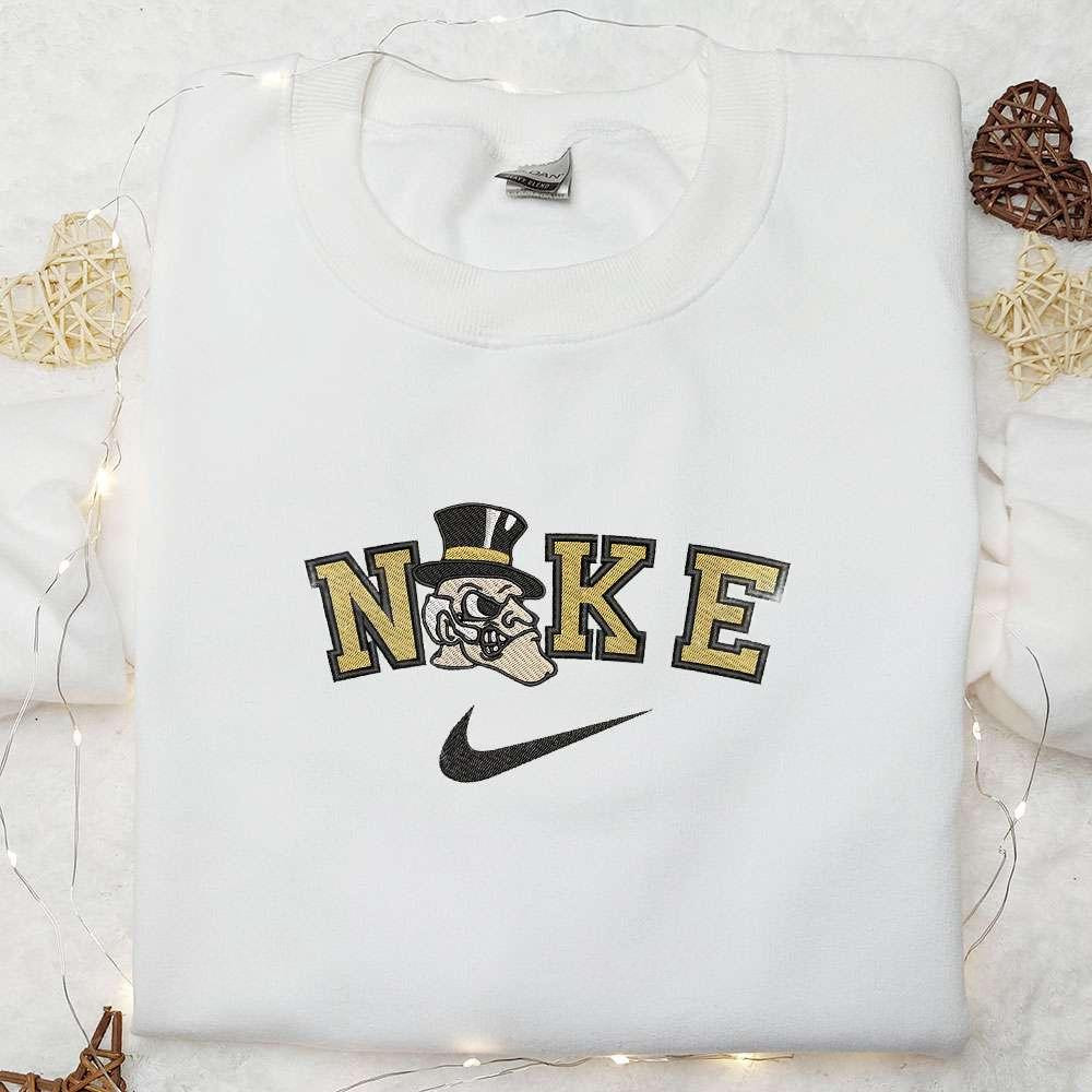 Wake Forest Demon Deacons x Nike Embroidered Shirt NCAA Sports Embroidered Hoodie Best Gift Idea
