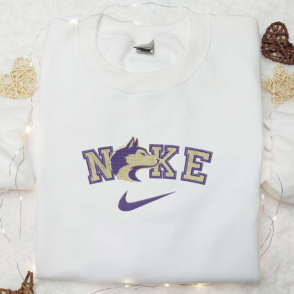Washington Huskies x Nike Embroidered Shirt NCAA Sports Embroidered Hoodie Best Gift Idea