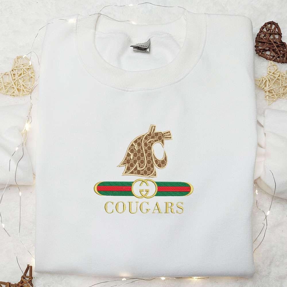 Washington State Cougars x Gucci Embroidered Shirt NCAA Sports Embroidered Hoodie Best Gift Idea