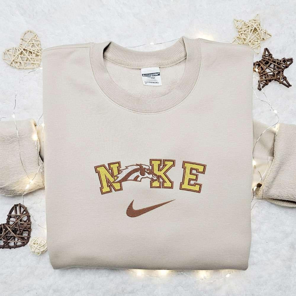 Western Michigan Broncos x Nike Embroidered Shirt NCAA Sports Embroidered Hoodie Best Gift Idea