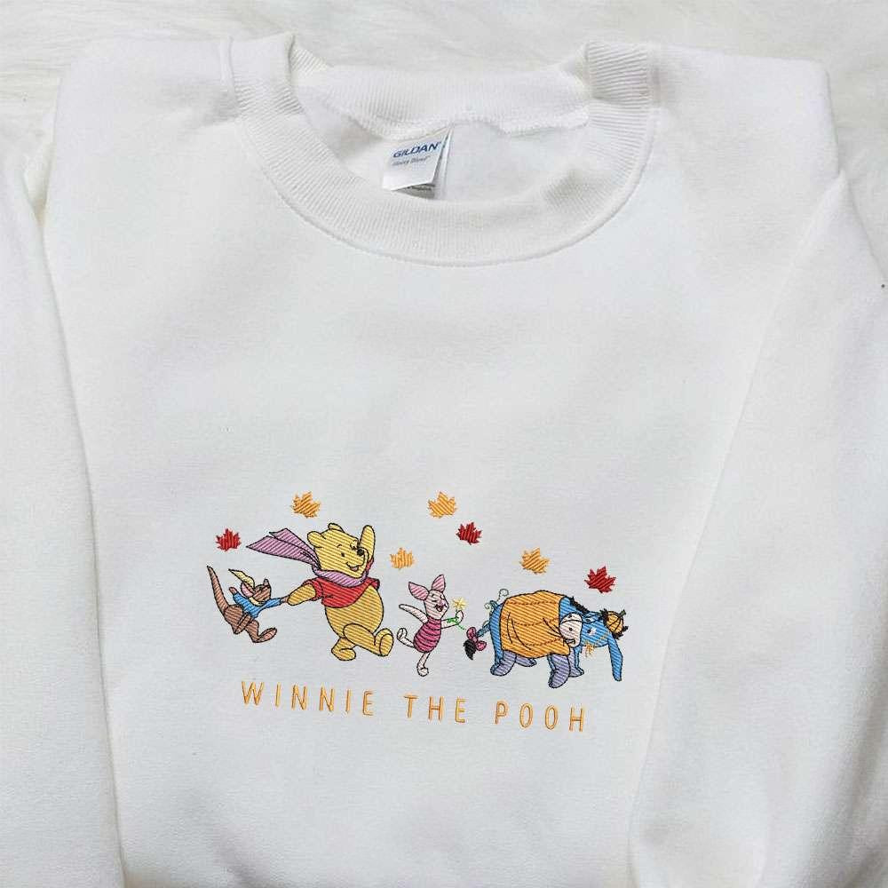 Winnie The Pooh Team Autumn Fall Embroidered Shirt Best Halloween Gift Ideas