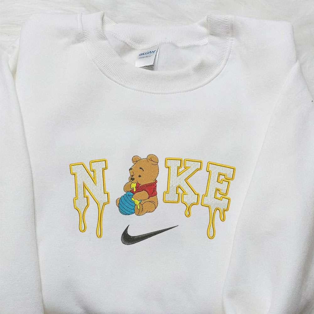 Winnie The Pooh x Nike Embroidered Sweatshirt Winnie The Pooh Disney Embroidered Sweatshirt Nike Inspired Embroidered Shirt