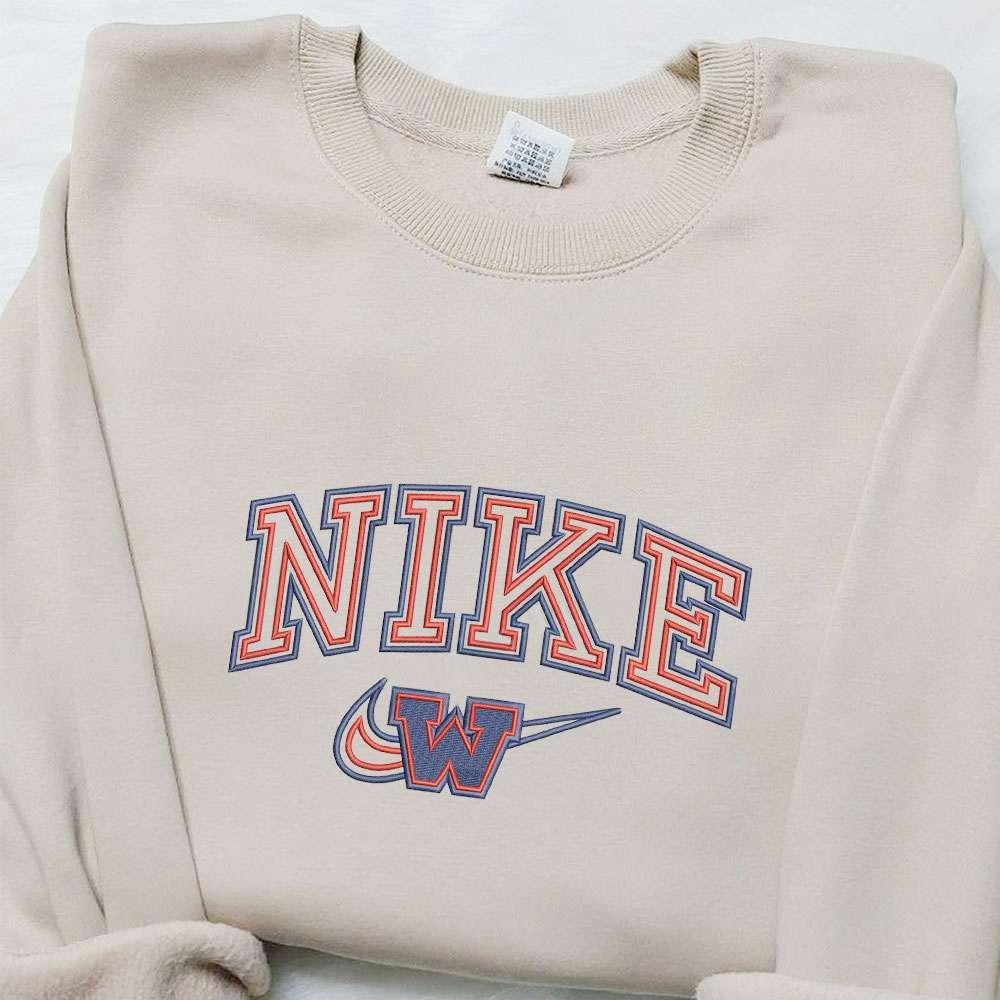 Wisconsin Badgers x Nike Embroidered Sweatshirt Nike Inspired Embroidered Hoodie Best Birthday Gift Ideas