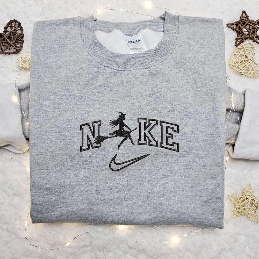 Witch Halloween x Nike Movie Embroidered Hoodie Halloween Embroidered Shirt Best Halloween Gift Ideas for Family