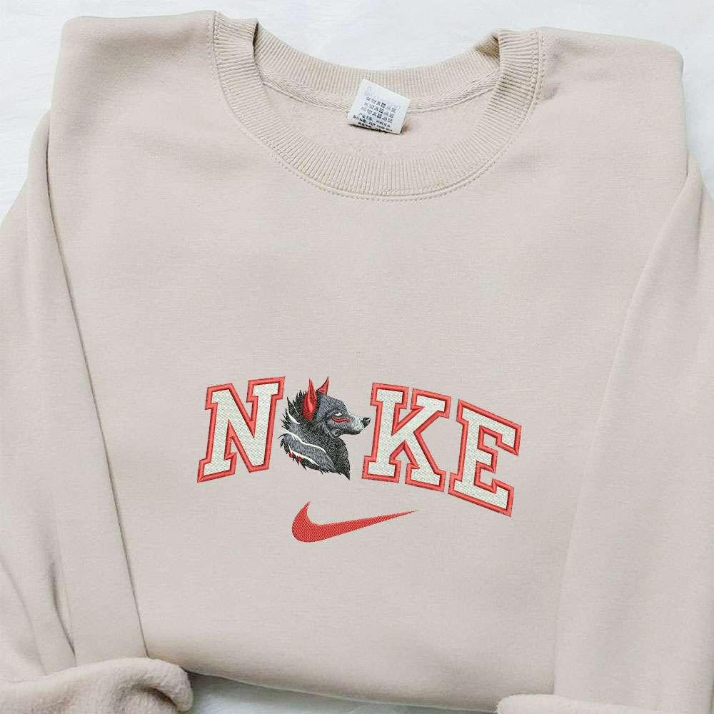 Wolf Side Eye x Nike Embroidered Shirt Animal Embroidered Hoodie Best Gift Ideas For Family