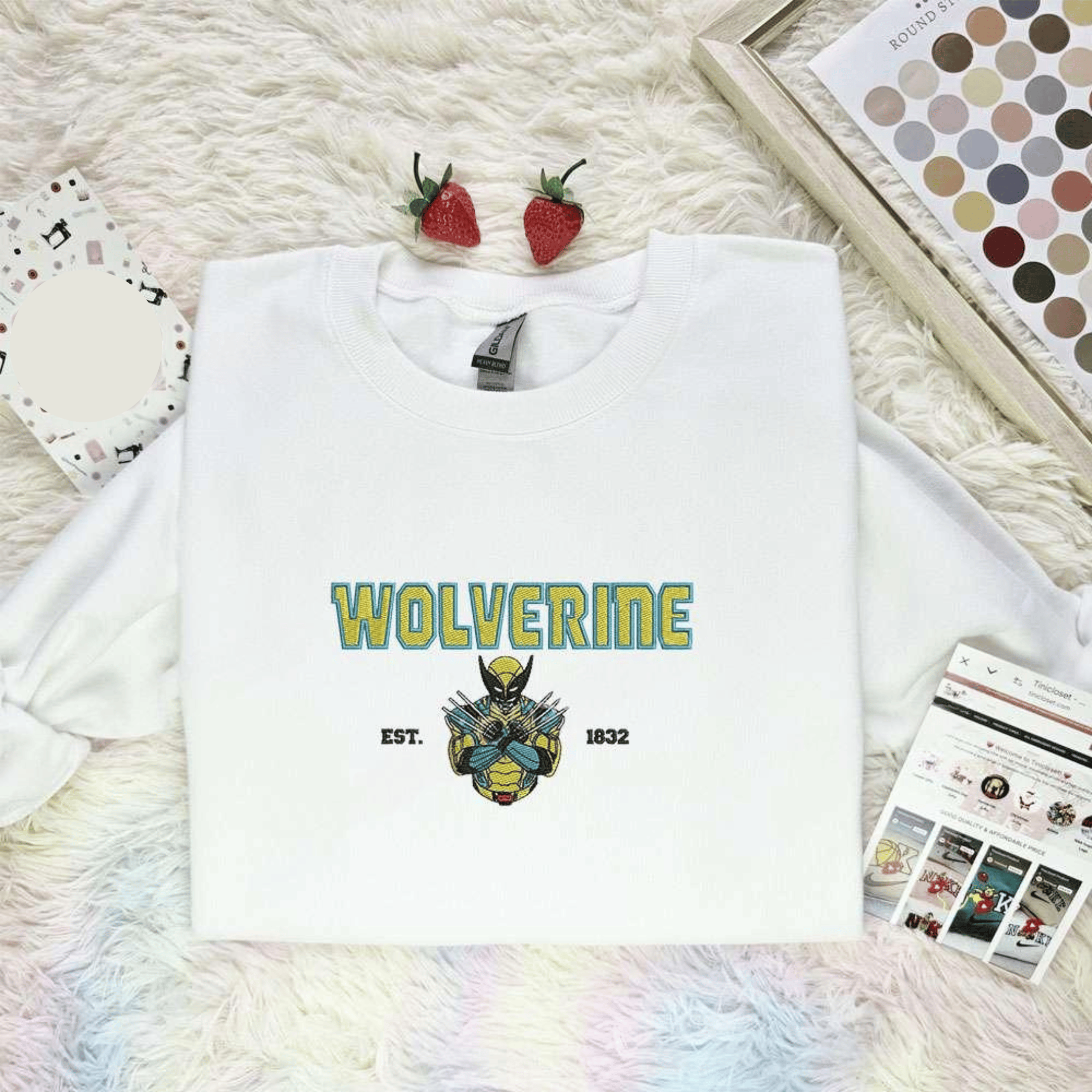 Wolverine Est 1832 Embroidered Shirt Marvel Movie Characters Embroidered Hoodie, Best Gift For Fans