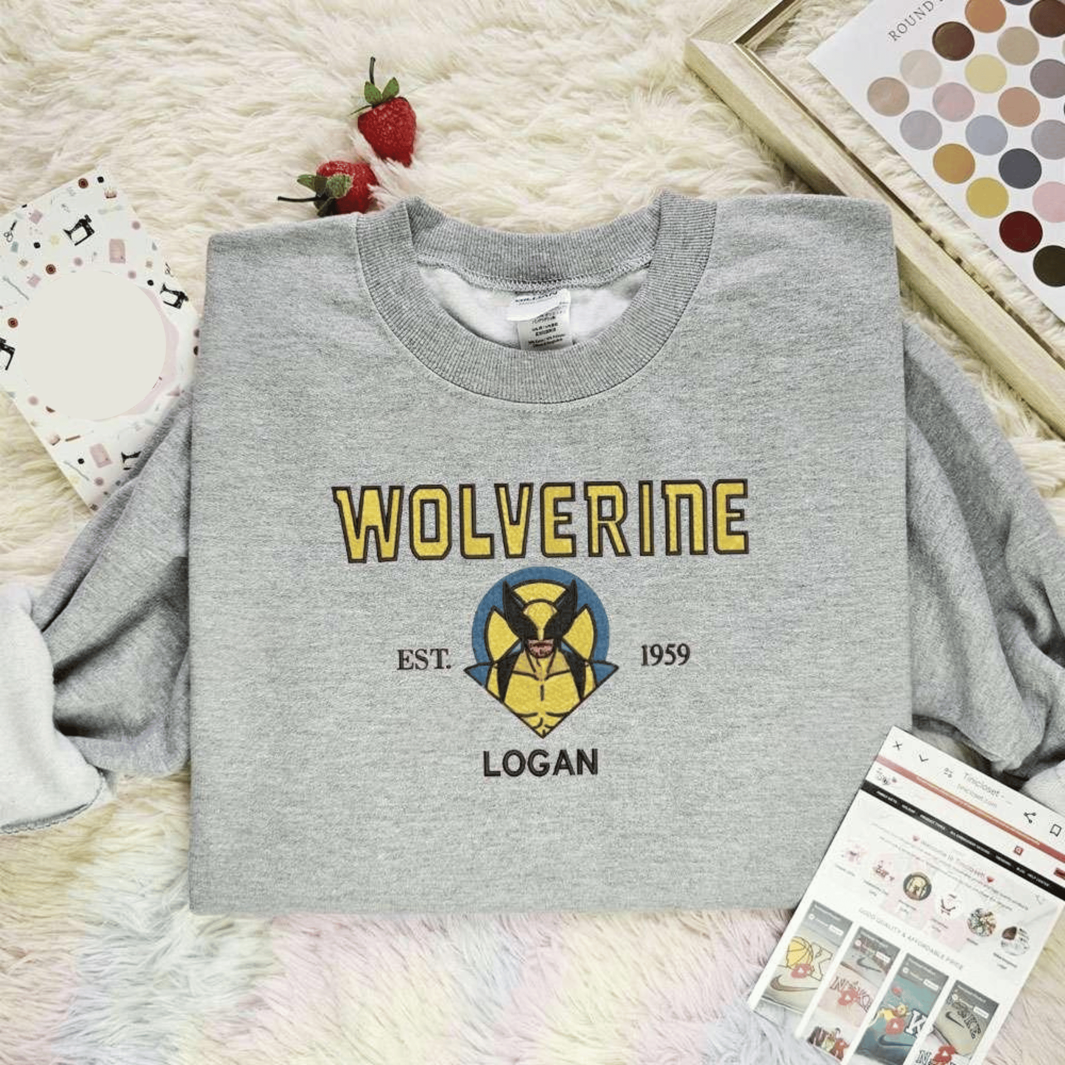 Wolverine Est 1959 Logan Embroidered Shirt Marvel Movie Embroidered Hoodie, Best Gift For Fans
