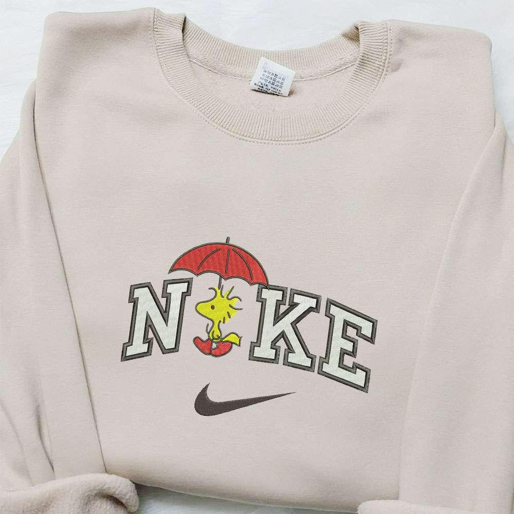 Woodstock x Nike Cartoon Embroidered Shirt Disney Characters Embroidered Hoodie Best Gift Ideas for Family