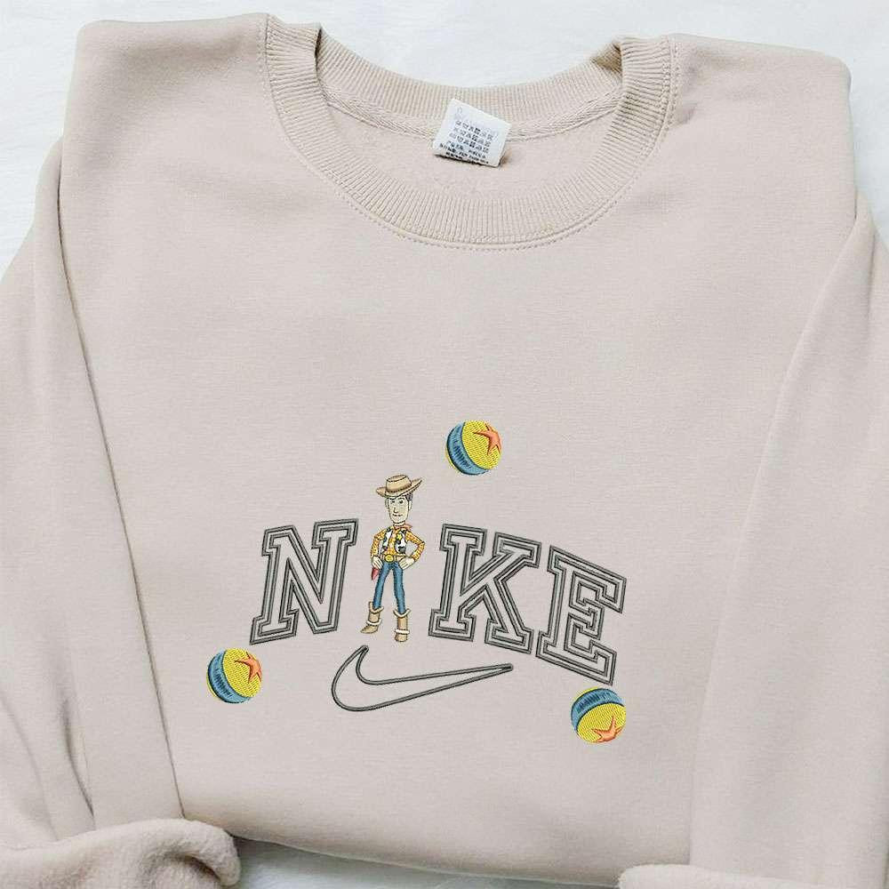 Woody x Nike Embroidered Sweatshirt Disney Characters Embroidered Hoodie Best Birthday Gift for Family