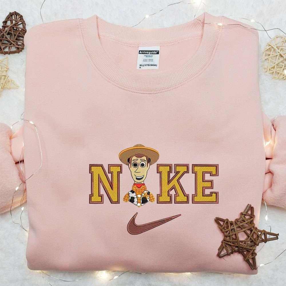 Woody x Swoosh Cartoon Embroidered Hoodie Disney Characeters Emboidered Shirt Best Gift Ideas for Family